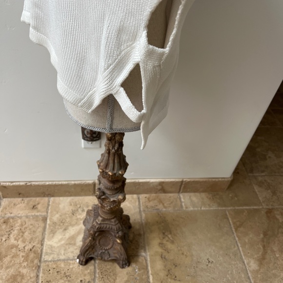 ELM by Matthildur white cotton sweater, cape like fit, Icelandic design, small - Picture 6 of 9